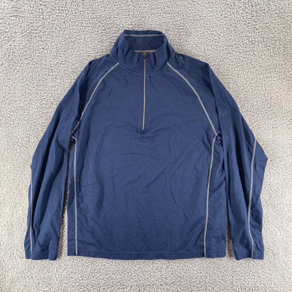 Cloudveil 1/4 Zip Running Shirt Mens Size L Black Base Layer Pullover